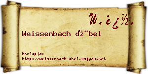 Weissenbach Ábel névjegykártya